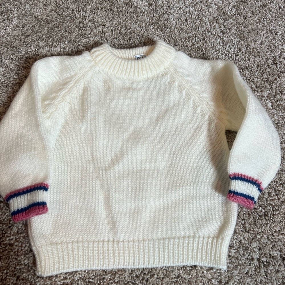 Little Wishes 12 Mo Baby Knit Vintage Cream Colored Sweater
